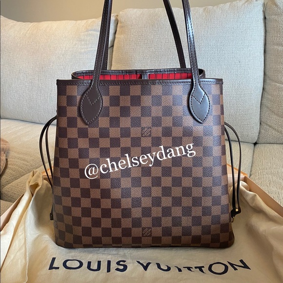 Louis Vuitton Neverfull MM Cherry Damier Ebene - Picture 1 of 13